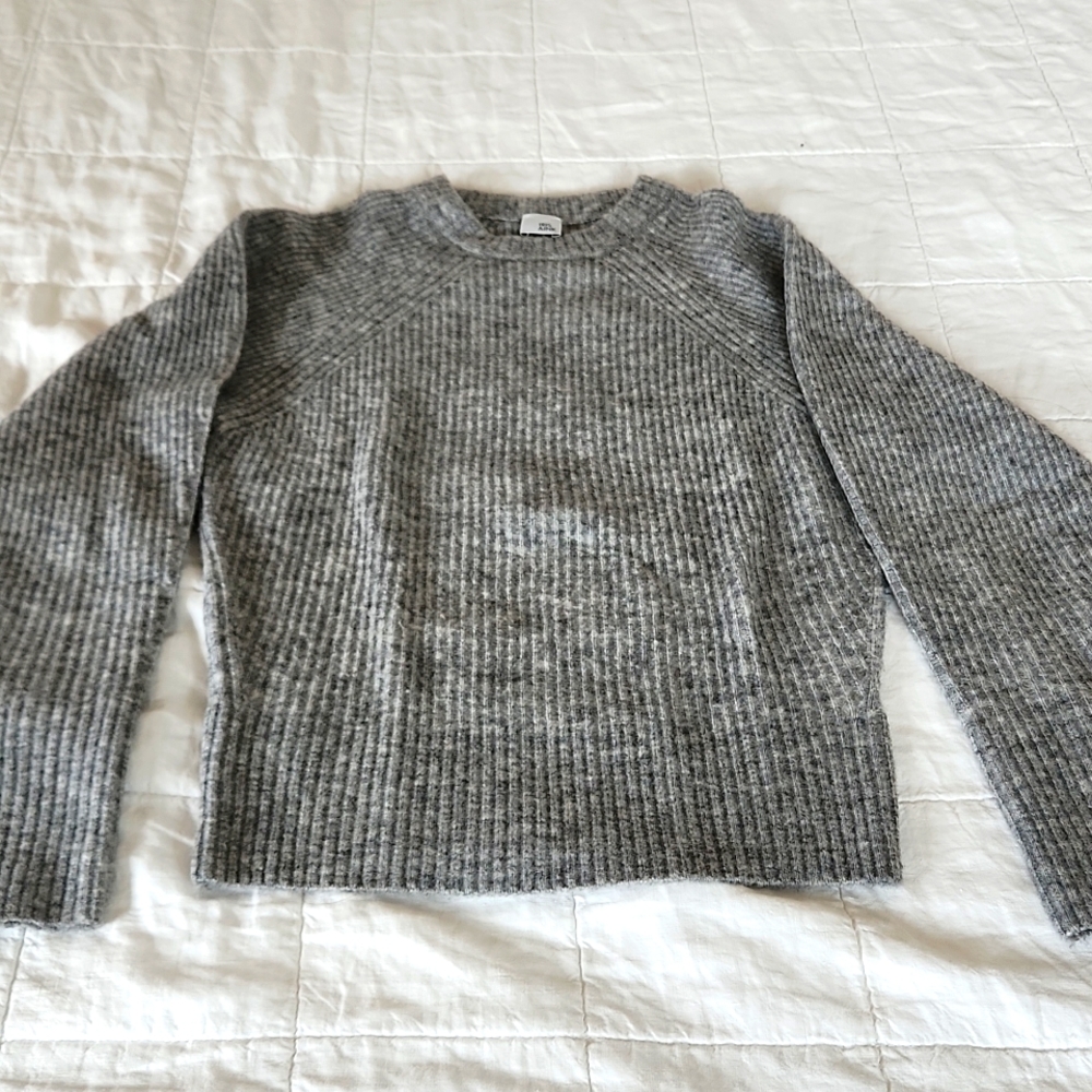 Iris & Ink grey women's wool blend sweater size xs
